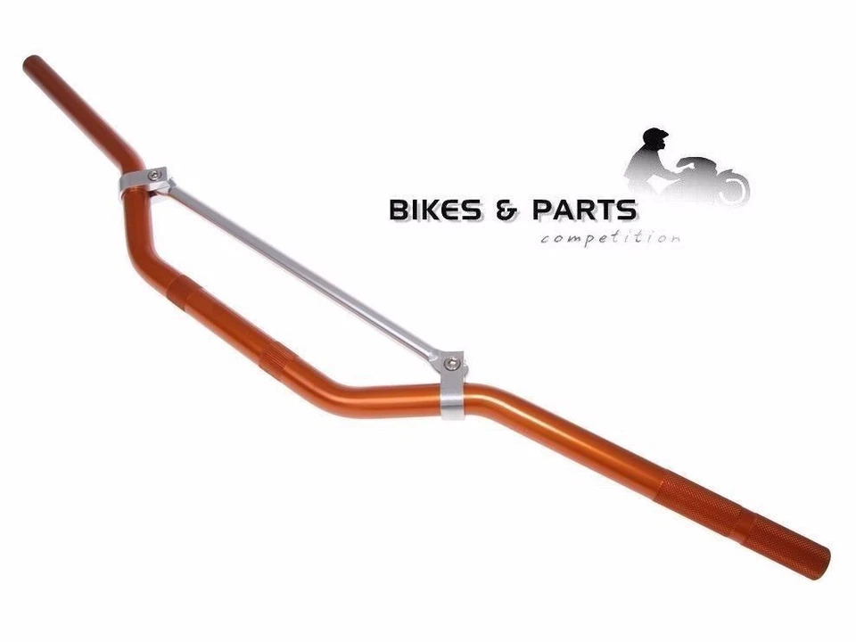 ALU SUPERMOTO LENKER ORANGE MIT STREBE PASSEND FÜR SIMSON S50 S51 MZ ETZ NEU - Bild 1 von 1