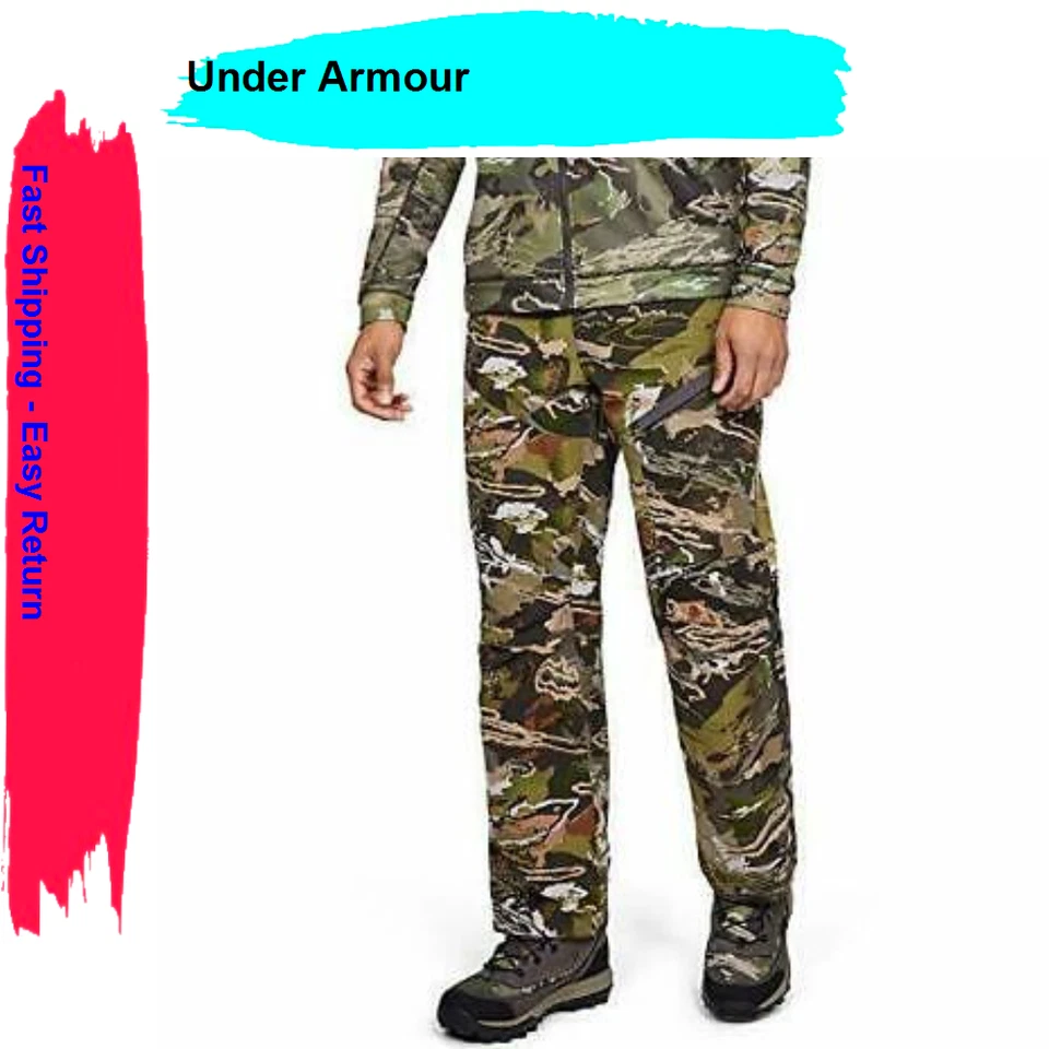 Under Armour Grit Forest Camo Scent Control Hunting Pants Sz 40 X 32 Mens