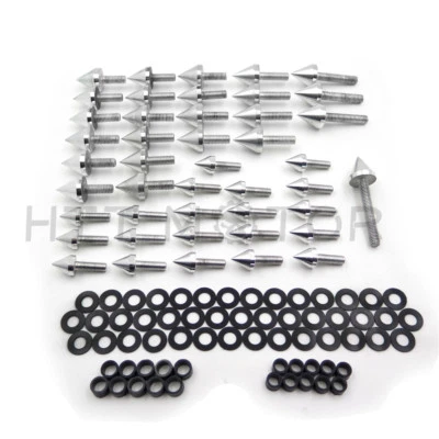Pernos de carenado de clavos plateados para motocicleta 99-00 Honda CBR 600 F4 01-07 CBR 600 F4i Foto 1 de 4