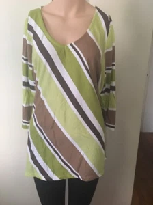 Roaman's Boat Neck Cotton Tunic Top Plus Size M 14-16W - Picture 1 of 6