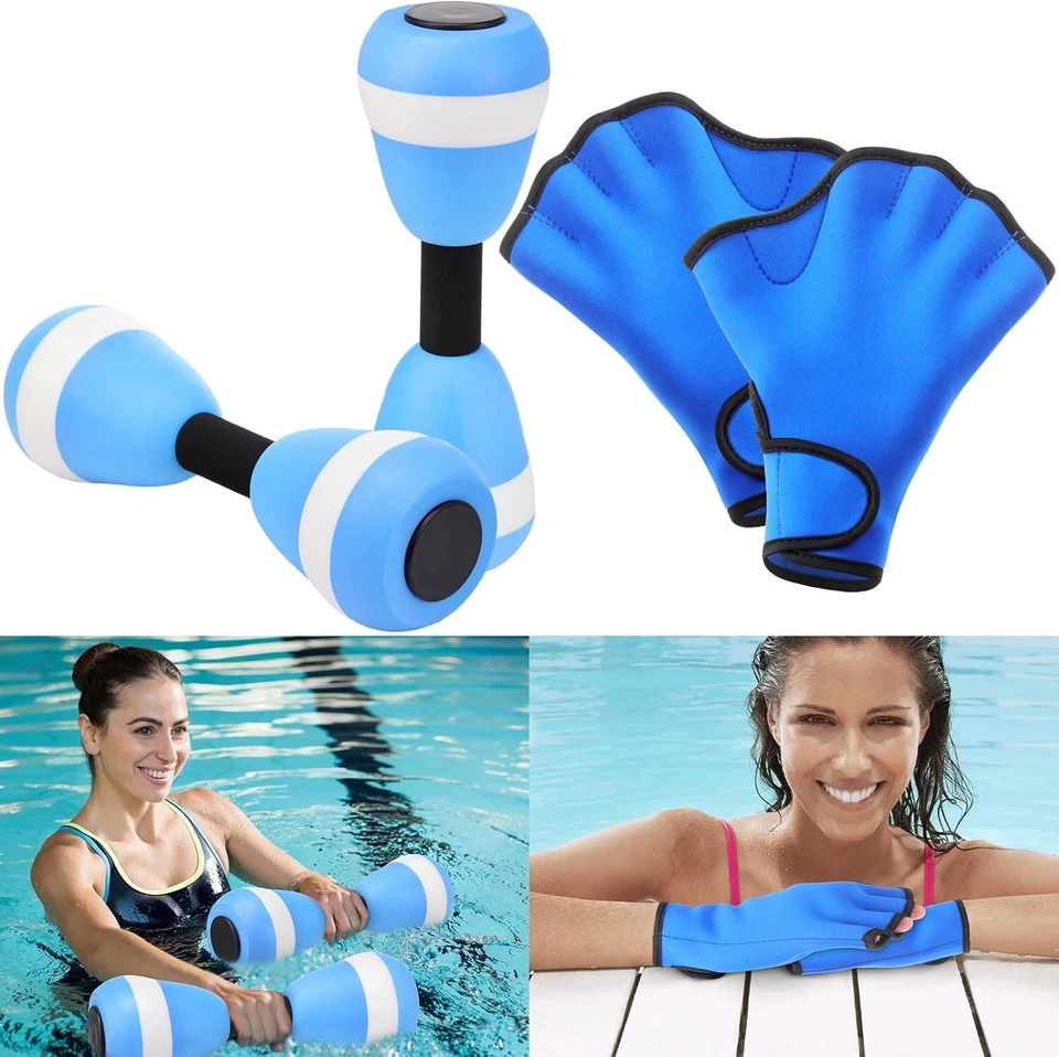 Water Aerobics Set with Neoprene Swimming Gloves, 2 Pcs - Image 1 of 4
