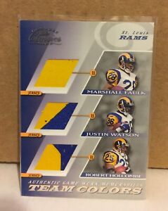 Marshall Faulk Watson Holcombs 2001 Classics Team Colors Jersey Prime Patch SP