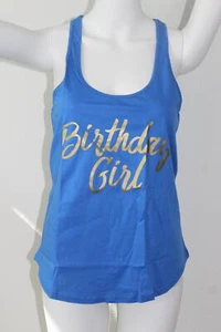 It's My Birthday for Women, Teens, Girls, Blue & Gold Tank Top SMALL - Picture 1 of 4