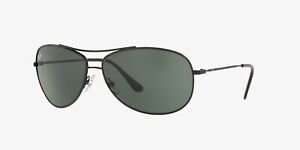  Ray-Ban Highstreet Aviator Sunglasses Matte Black Green RB3293 006/71