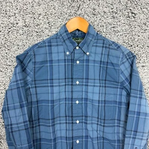 Gitman Bros Vintage Hemd Erwachsene klein blau kariert Knopfleiste hergestellt in den USA Herren S - Bild 1 von 13