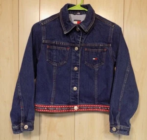 Tommy Hilfiger Kids Denim Jean Jacket Size M Snap Front - Picture 1 of 6