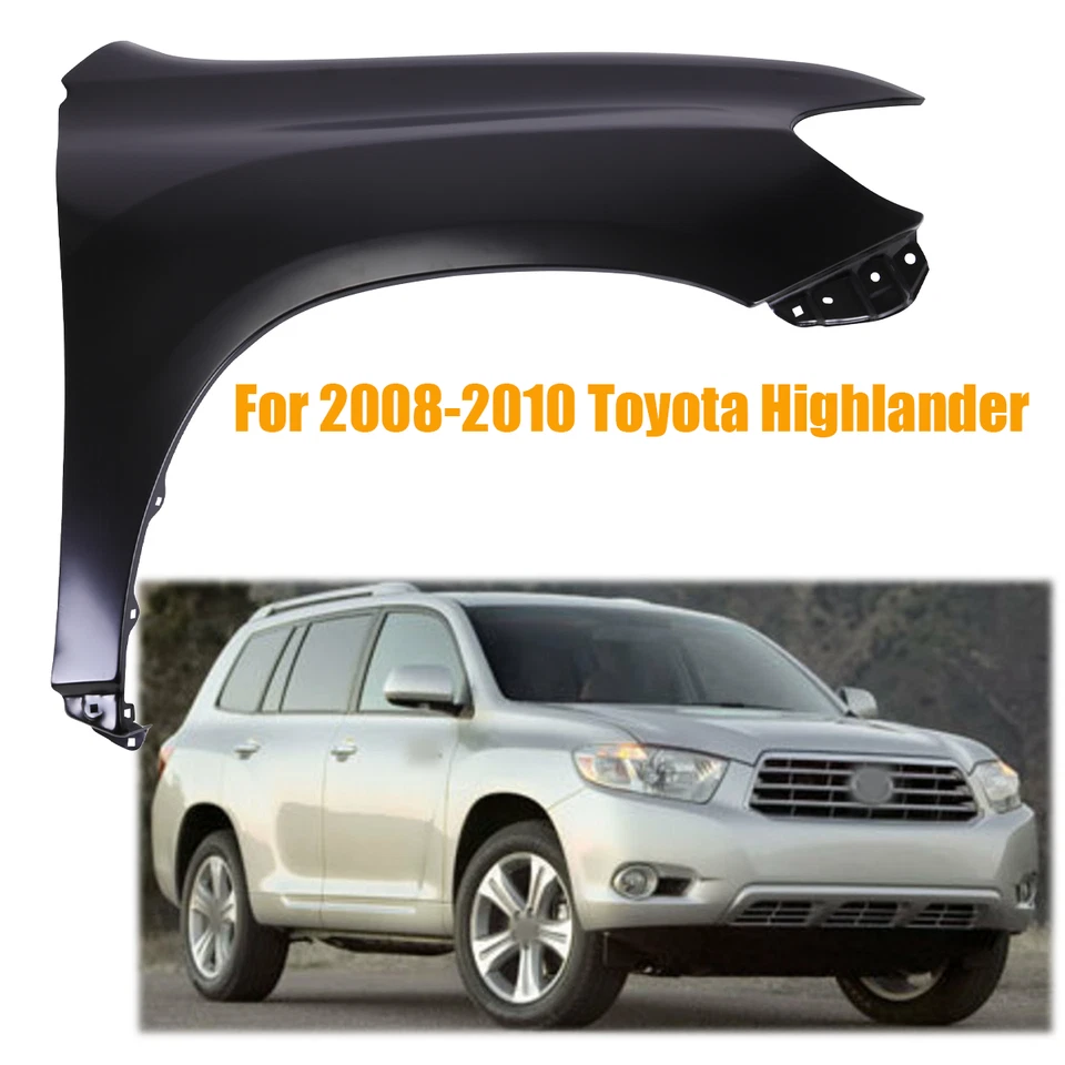 Fender For 2008 2009 2010 Toyota Highlander Front Passenger Side Primed Steel Foto 1 de 4