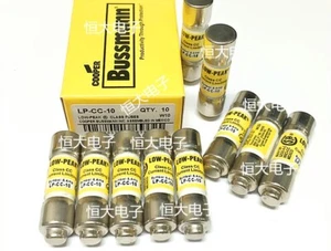 Paquete de 10 fusibles Bussmann Time Delay LP-CC-10 LPCC10 10A nuevos envío gratuito - Imagen 1 de 2