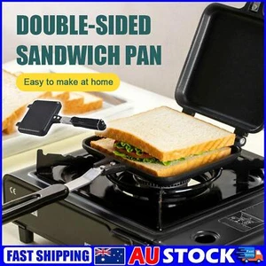Double-sided Sandwiches Baking Pan Non-stick Pie Iron Lightweight Rust Resistant - Picture 1 of 8
