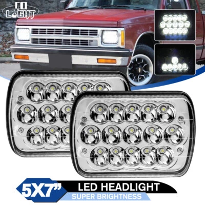 Pair For 1982-93 Chevy S10 Blazer GMC S15 7X6 Projector LED Headlight Hi/Lo Beam - Image 1 of 4