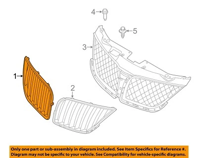 林肯福特原始设备制造商 11-15 MKX-Grille 烤架 右 BA1Z8200A — 第 1/2 张图片