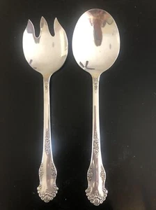 Juego de cuchara y tenedor grande para servir ensalada King Edward - Imagen 1 de 9