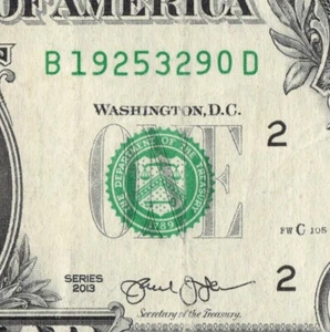 MAR 29 1925 Birthday Note Fancy Serial Number One Dollar Bill - Picture 1 of 12