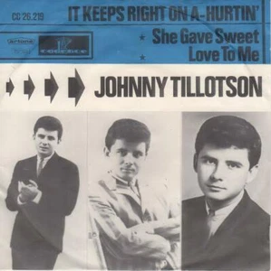 JOHNNY TILLOTSON It Keep Right On A-Hurtin' 1964 HOLLAND single NICE condition - Bild 1 von 1