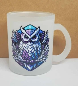 Owl On A Branch - 11 Oz Frosted Coffee Cup/Mug Drinkware - Picture 1 of 1