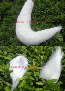 White Long Fur Ear Cosplay Fox Tail Kamisama Kiss Kamisama Hajimemashita +Track - Picture 1 of 8