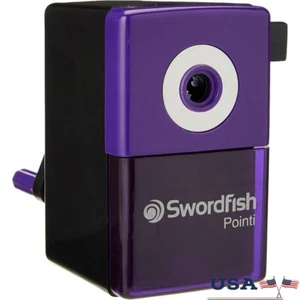 8mm Manual Pencil Sharpener Desktop Clamp Super Sharp Helical Blade Plastic New - Picture 1 of 8