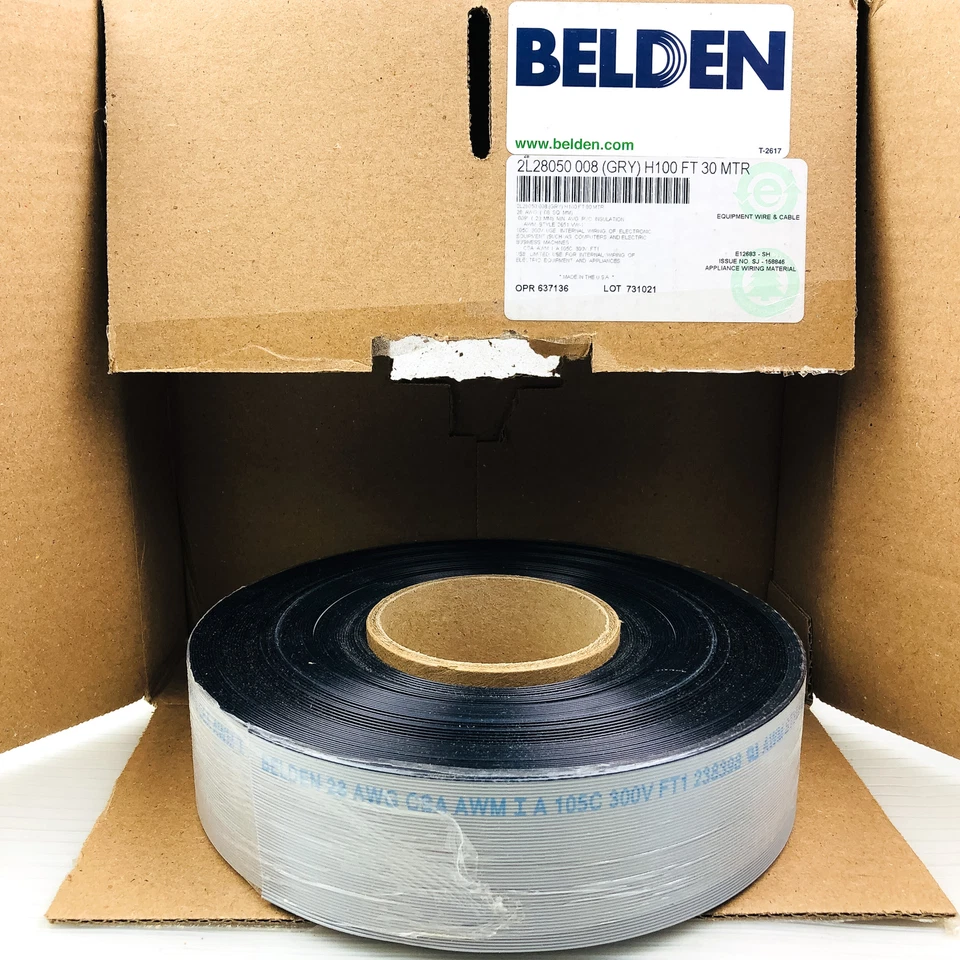 Flat Ribbon Cable 28 AWG 50C 100ft Belden 2L28050 008 Appliance Wiring Material - Image 1 of 4