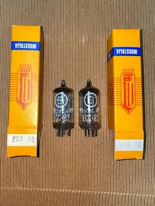 ECC82 EI Niš, Langplatte, Vintage Audioröhre, 2 Stück - Bild 1 von 3