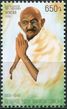 Armenia 2019. 150 anni della nascita del Mahatma Gandhi. Nuovo ** Francobollo
