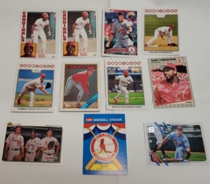 Lot Of 11 St. Louis Cardinals Collectible Assorted 1988-2021 Trading Cards VG