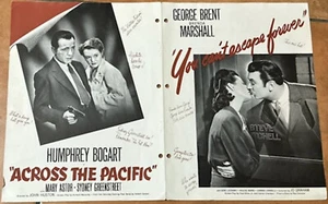 1942 Movie Promo Brochure  Bogart, Astor, Lupino, Morgan, Brent, Greene, ... - Picture 1 of 2