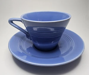 Vintage Homer Laughlin Harlequin Fiesta Mave Blue Tea Cup &Saucer - Picture 1 of 8