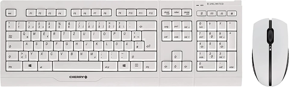CHERRY B.UNLIMITED 3.0,Kabelloses Tastatur- Maus-Set QWERTZ JD-0410DE-0 silber - Bild 1 von 1