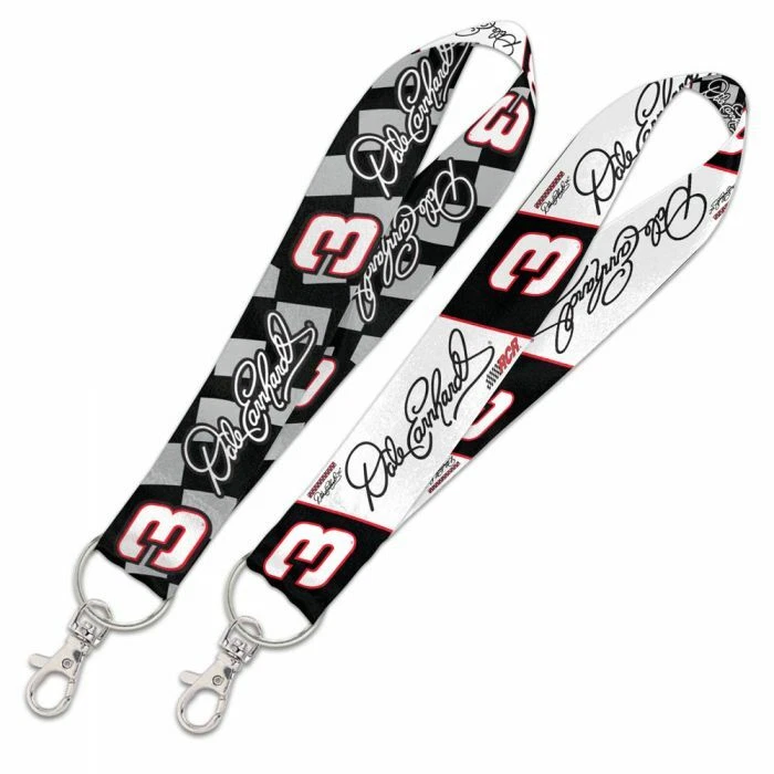 DALE EARNHARDT 2 SIDED WRISTLET LANYARD KEY CHAIN 1" WIDTH 8" LENGTH W/ CLASP - Image 1 of 1