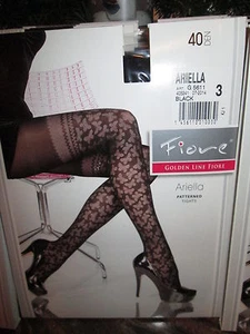 FIORE ARIELLA DESIGNER 40 DENIER PANTIMEDIAS MEDIAS 3 TALLAS NEGRAS - Imagen 1 de 7