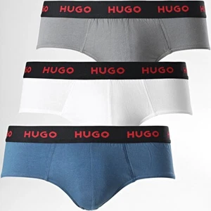 Slip Hugo Boss -3 Pack- Cotton Stretch (Azul, Blanco y Gris) - Original - Imagen 1 de 6