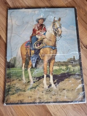 Vintage 1950 Rohr Company Frame Tray Western Puzzle - Image 1 of 3