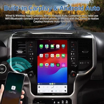 Android Carplay GPS Map Navigation Car Radio Stereo For Dodge RAM 2019-2023 - Image 1 of 4