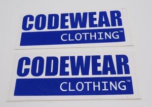 CodeWear Clothing Store LOT of Two (2) Promotion Stickers - Picture 1 of 3
