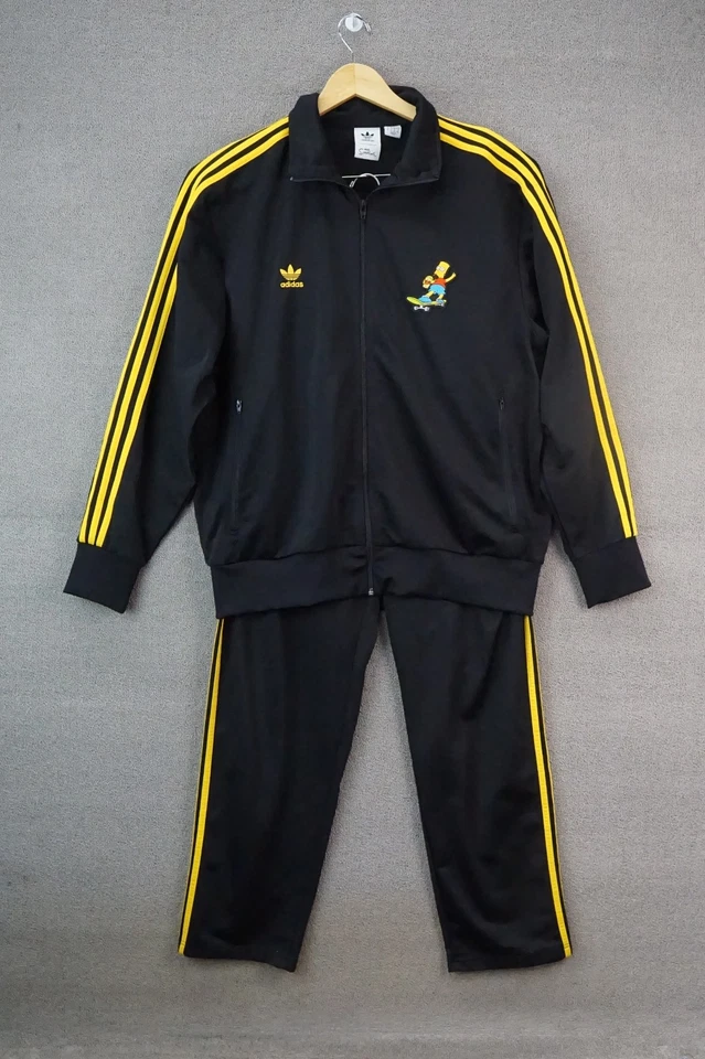 Adidas X The Simpsons Tracksuit XL Black Yellow Bart Simpson Firebird - Image 1 of 4