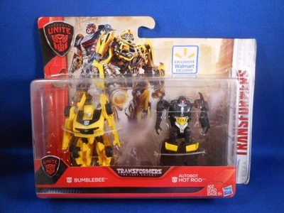 New Transformers 2 pack BUMBLEBEE & HOT ROD The Last Knight Movie Legion Class - Image 1 of 4