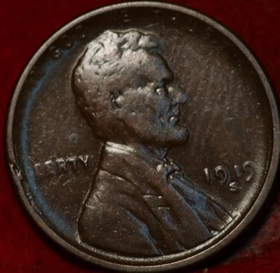 1919-S San Francisco Mint Copper Lincoln Wheat Cent - Image 1 of 2