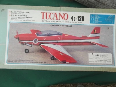 Tetra Tangiku Radio Control Balsa Kit Airplane Tucano 4c-120 W/BOX F/S FEDEX - Image 1 of 4