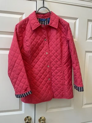 Karen Scott Sport женщин L розовый выстеганный сарая куртка кнопки манжеты рукава. - Изображение 1 из 4