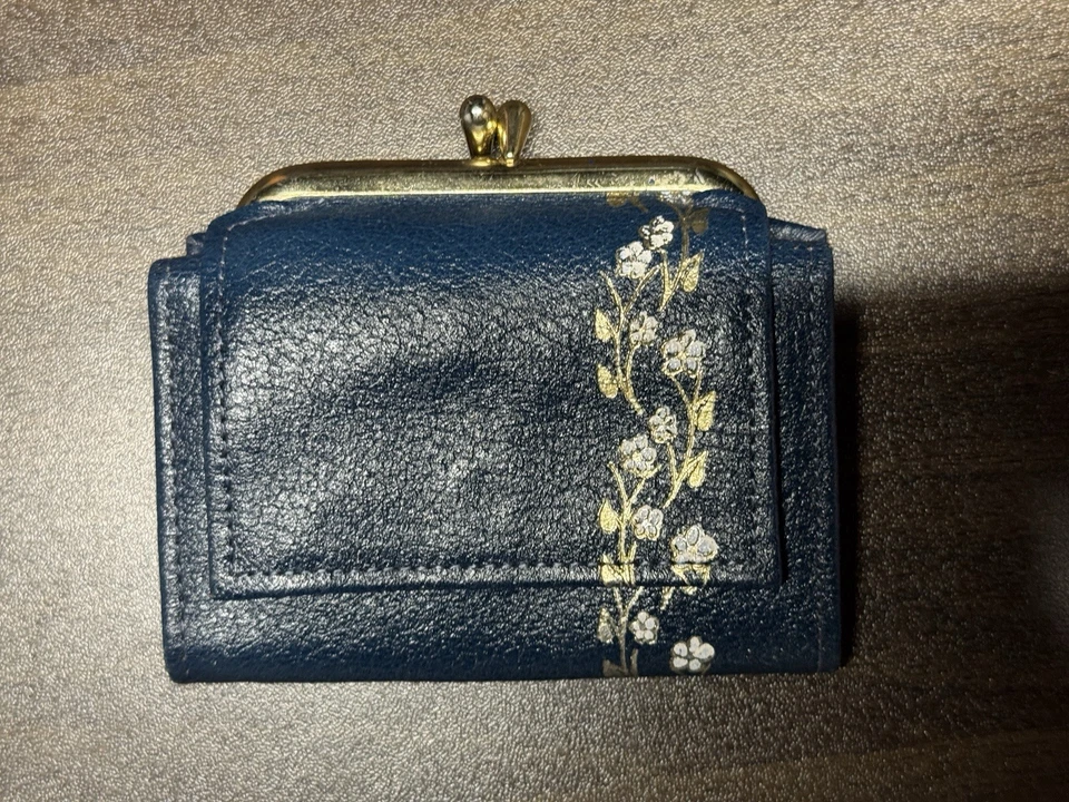 Cartera De Colección Años 60 Delicada PRINCESA GARDNER Rockabilly Bloqueo Beso Azul Dorado Foto 1 de 4