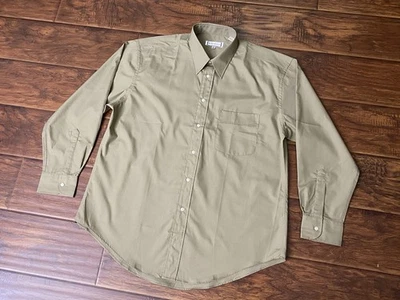 Мужская коричневая рубашка с карманом на пуговицах Yves Saint Laurent YSL 16,5 32-33 - Изображение 1 из 4