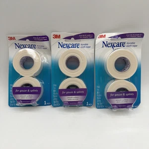 3M Nexcare stark klebendes Gewebeband 1 Zoll x 10 Yard 2 Rollen 3 Stück - Bild 1 von 4