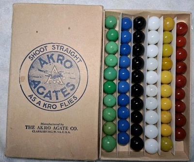 Akro Agate Marble Box -- No. 0  - Image 1 of 4