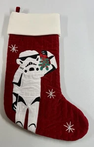 Pottery Barn Kids Quilt Christmas Stocking Star Wars Stormtrooper 19” *MINT* - Picture 1 of 2