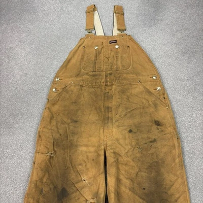Peto Dickies Adulto 38x30 Marrón Babero Mono Ropa de Trabajo Lona Carpintero Hombres Foto 1 de 4