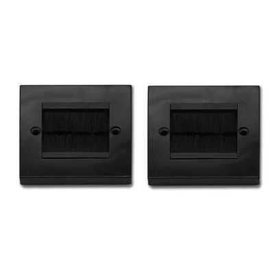 2Pcs Flush Brush Wall Plate Brush Single 1 Gang Wall Outlet Cable Entry4024 - Image 1 of 4