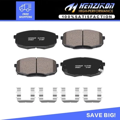 Pastilhas de freio dianteiras de cerâmica ajuste 2010 2011 2012 2013 Kia Forte Forte Koup Hyundai EUA - Imagem 1 de 4