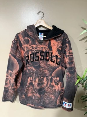 Sudadera con capucha Russell Athletic x A$AP Worldwide Bleach Skull XS estampado completo rara Foto 1 de 4