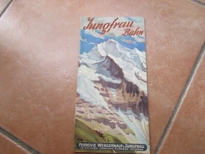 SUISSE Ferrovie Wengerenalp e JUNGFRAU Interlaken Oberland SVIZZERA piantina per - Foto 1 di 5