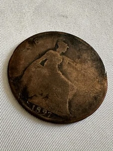 1897 Great Britain Half Penny N28 - Picture 1 of 6
